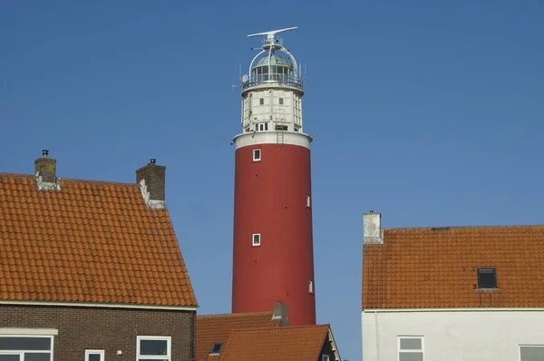 Der Berühmte Rote Leuchtturm Auf Der Insel Texel Niederlande — Stockfoto