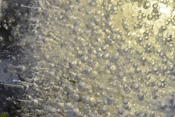 Blasen Und Strukturen Gefrorenen Eis — Stockfoto