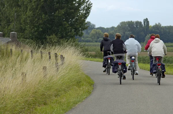 Tiel Betuwe Países Bajos Julio 2007 Recorrido Bicicleta Paisaje Holandés — Foto de Stock