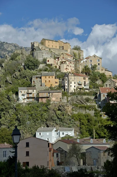 Passer Une Journée Dans Ville Corte Corse France — Photo