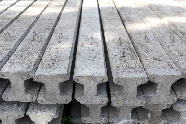 I Estaca de concreto no canteiro de obras — Fotografia de Stock