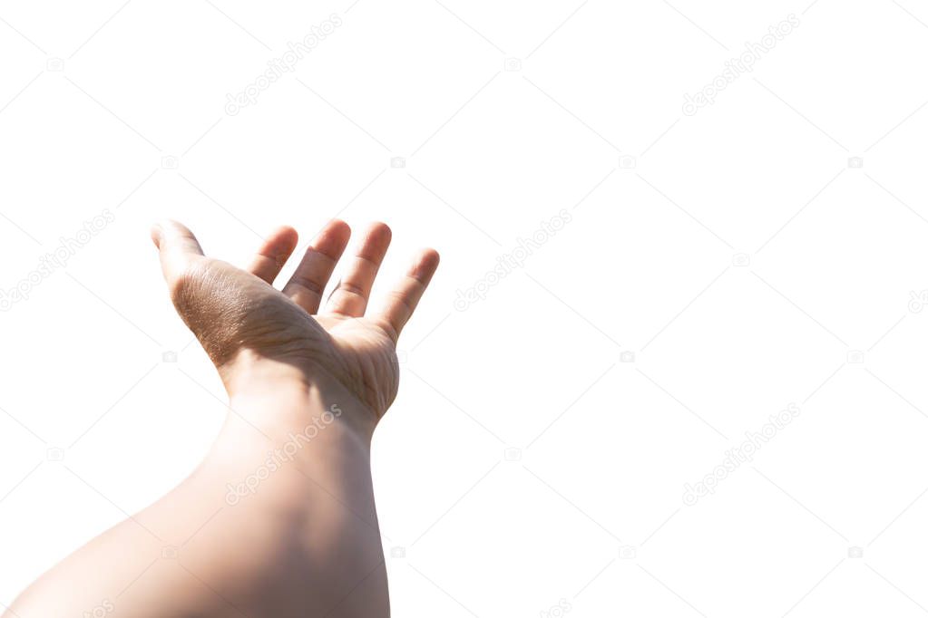 Hand reaching out isolated — Stock Photo © Bignai #166583960