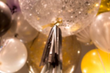 Bulanık kavramı arka plan Grup balon ile sparkles ve sh