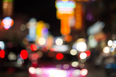 Soyut bulanık ışık bokeh trafik 