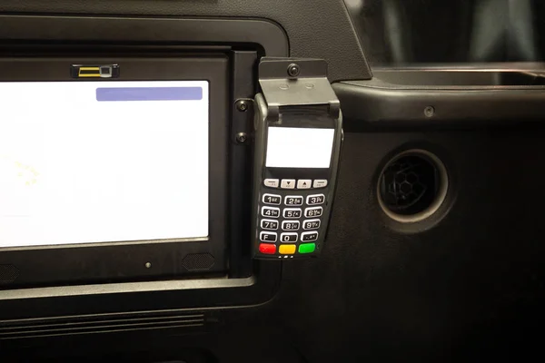 Credit card reader in taxi