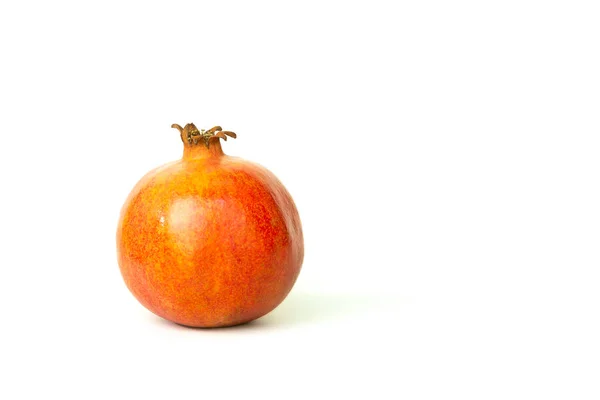 Whole pomegranate fruit isolated in white background. — Stock Photo, Image