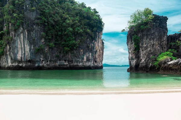 Vue Imprenable Sur Magnifique Lagon Avec Ciel Koh Hong Île — Photo