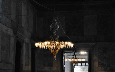 interior in Hagia Sophia in Istanbul city, Turkey