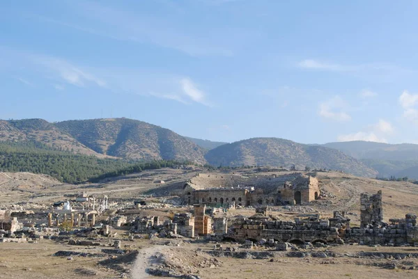 Pamukkale Turkey Ruins City Hierapolis Dead Amphitheater — Fotografia de Stock