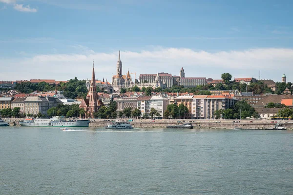 The Fishermen\'s Bastion and Matthias Church on Buda Castle Hill overlooking the River Danube in Budapest. UNESCO World Heritage site.