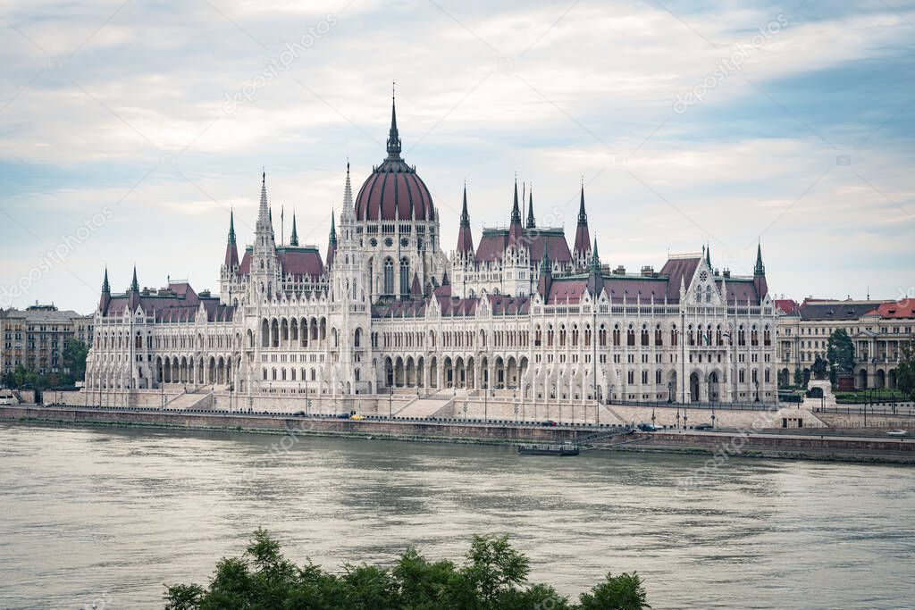 The Budapest Parliament at dawn, Hungary