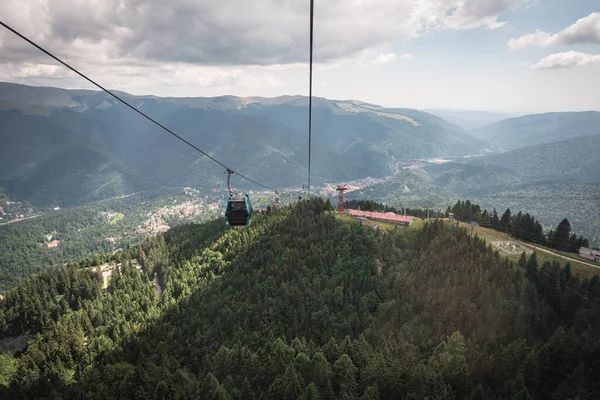Teleférico Sinaia Parque Natural Las Montañas Bucegi Carpthians Rumania —  Fotos de Stock
