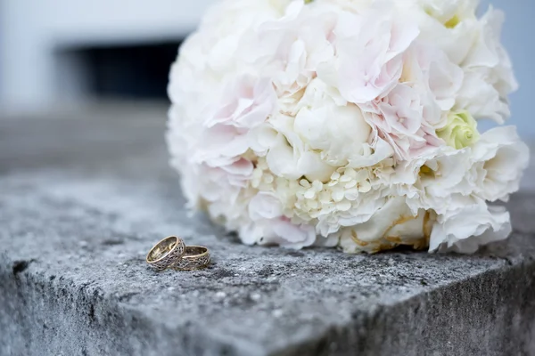 Detalles de la boda de un ramo de anillo —  Fotos de Stock