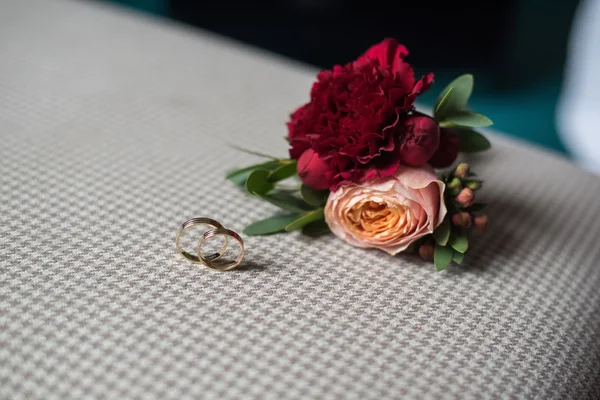 Detalles de la boda de un ramo de anillo —  Fotos de Stock