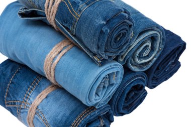 Kot yığın izole arka plan üzerinde rulo. 