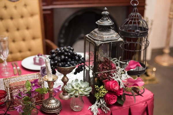 Decoração de casamento vermelho — Fotografia de Stock