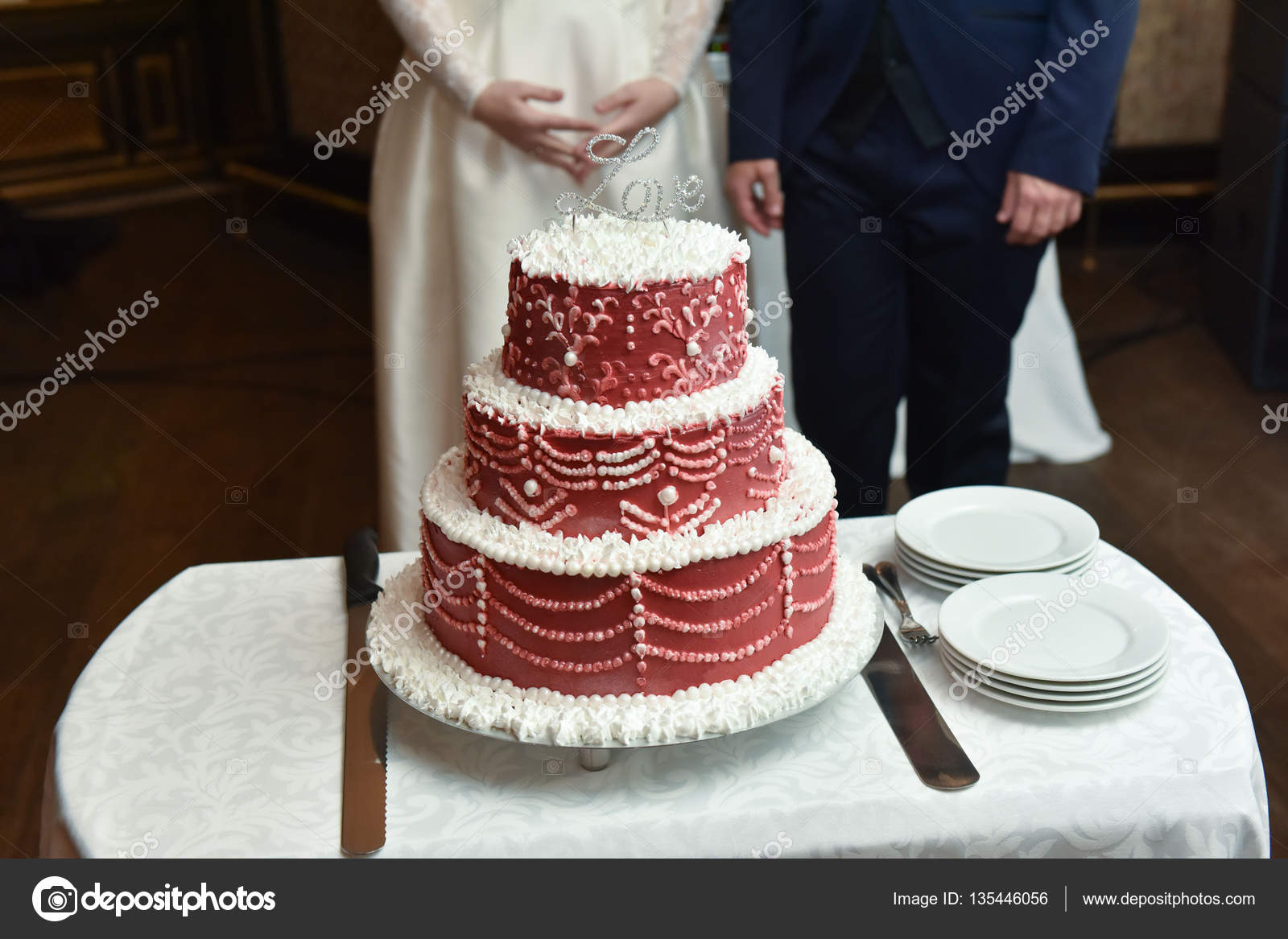 Gateau Rouge Blanc Image Libre De Droit Par Sergmam C