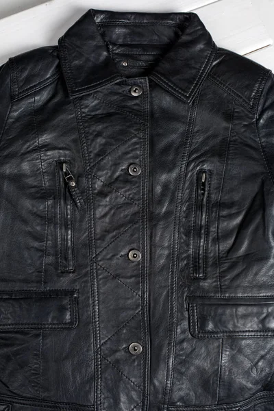 Veste en cuir noir — Photo