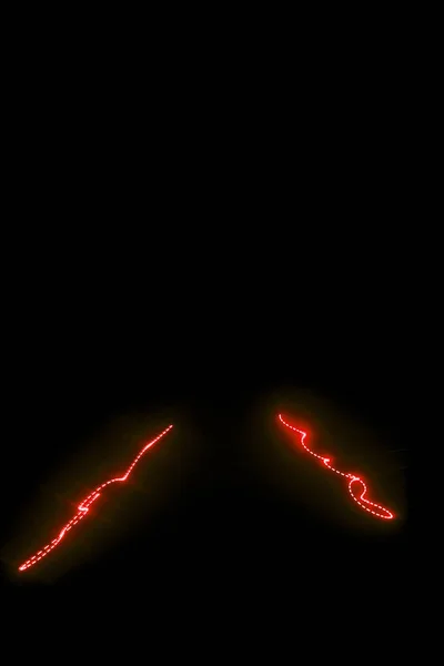 Лазерний промінь червоний на чорному тлі — стокове фото