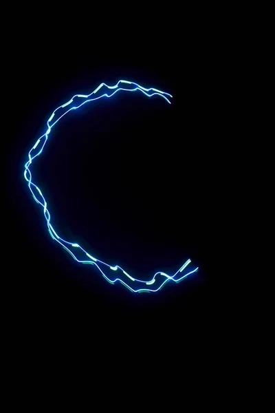 Rayon laser bleu sur fond noir — Photo