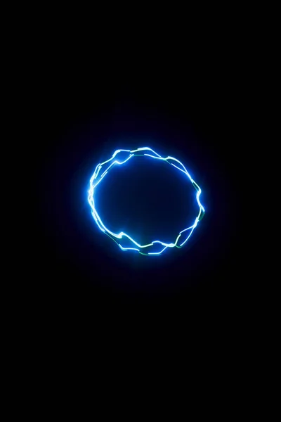Rayo láser azul sobre fondo negro — Foto de Stock