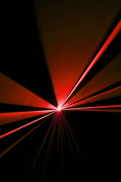 Laser beam red on a black background