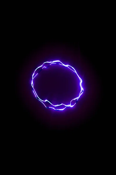 Laser beam purple on a black background — Stock Photo, Image