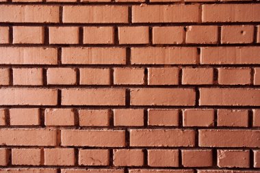 Tuğla duvar dokusu, kırmızı tuğlalar bina duvarı. 