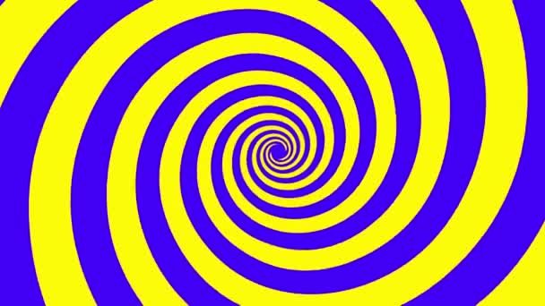 Hypnotiseur lavage de cerveau rotation de boucle spirale hypnotique animation — Video