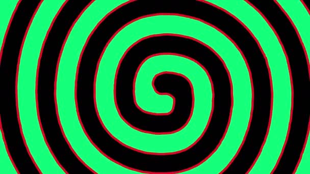 Hypnotisör hjärntvätt roterande hypnotisk spiral loop animation — Stockvideo