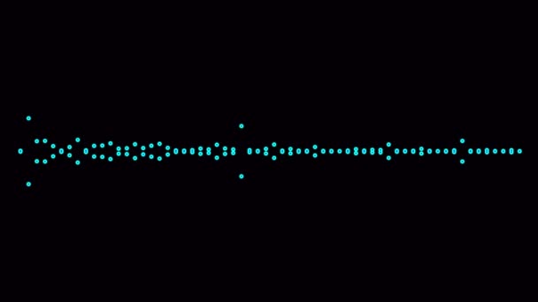 Minimalista forma de onda de audio. Fondo de ondas sonoras redondas abstractas. Animación en bucle en 2D 2 — Vídeo de stock