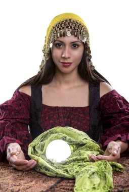 Fortune Teller on a White Background clipart