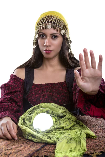 Fortune Teller em um fundo branco — Fotografia de Stock