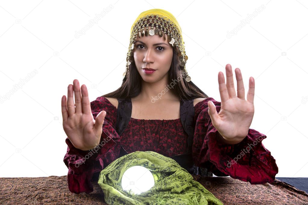 Fortune Teller on a White Background