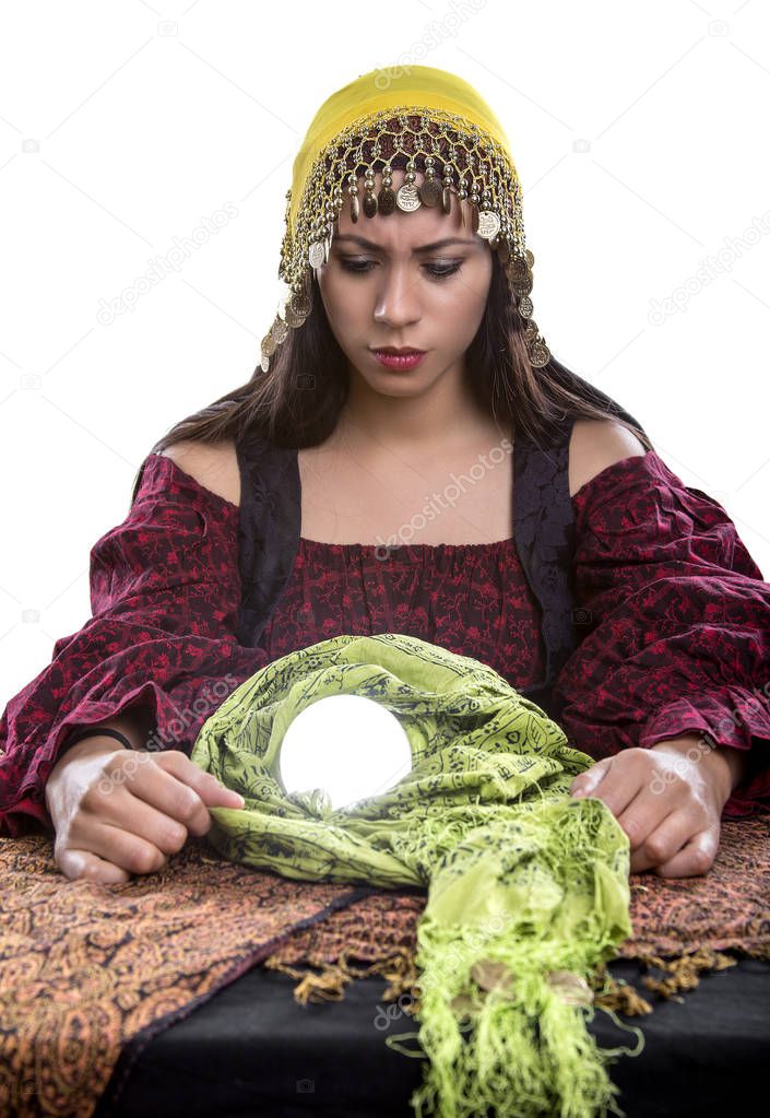 Fortune Teller on a White Background