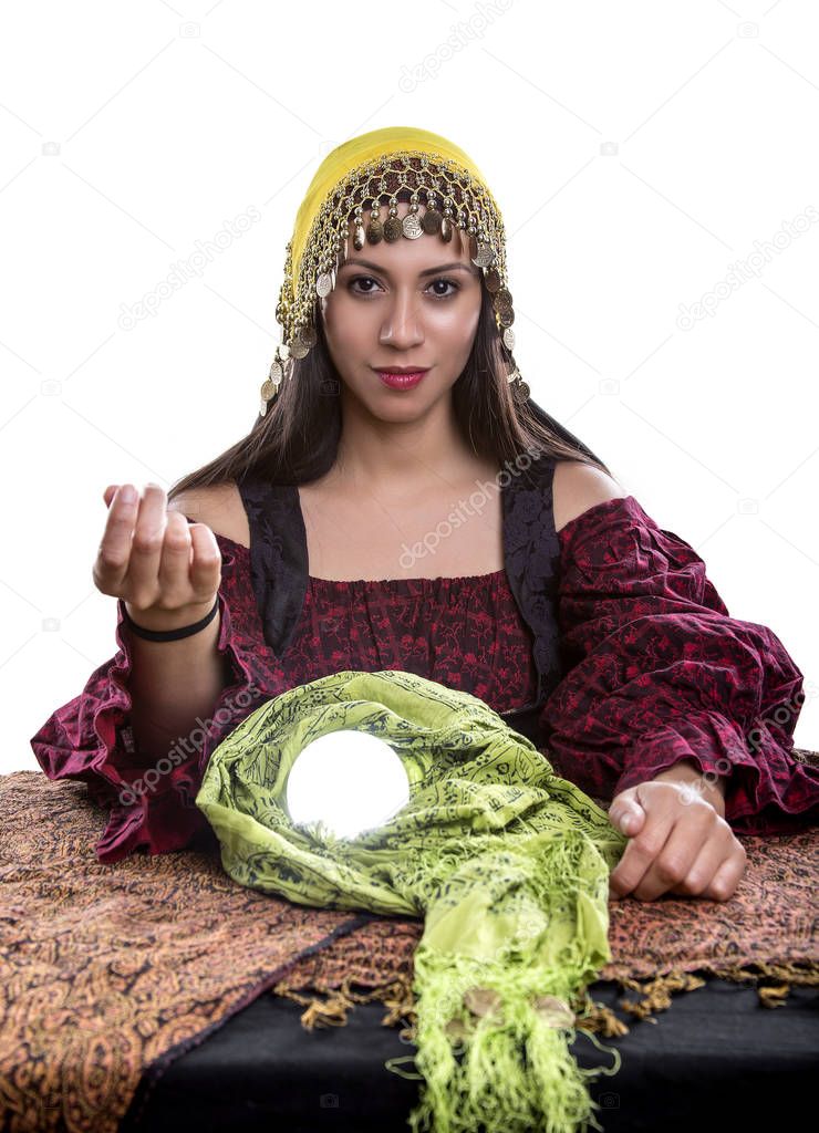 Fortune Teller on a White Background