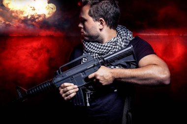 Nükleer bir savaşta modern asker