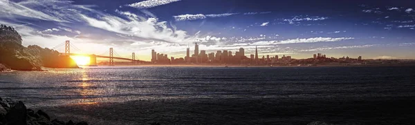 Panorama of San Francisco with Bay Bridge — Stock Photo, Image