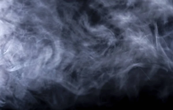 Podsvícené kouř nebo vape na černém pozadí — Stock fotografie