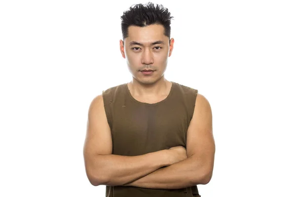 Athletic Asian Male Looking Confident — Stock Photo, Image