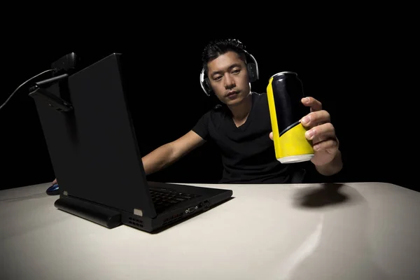 Енергетичний напій для кіберспорту Gamer — стокове фото