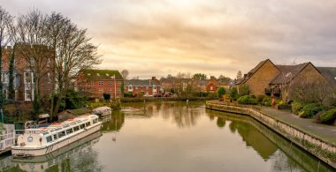 Fotoğraf Oxford 'da çekildi - İngiltere' de gün batımında