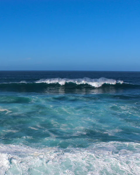 Ondas Oceânicas Atlânticas Costa Portuguesa — Fotografia de Stock