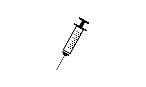 Medische Injectiespuit Icoon Vector — Stockvector