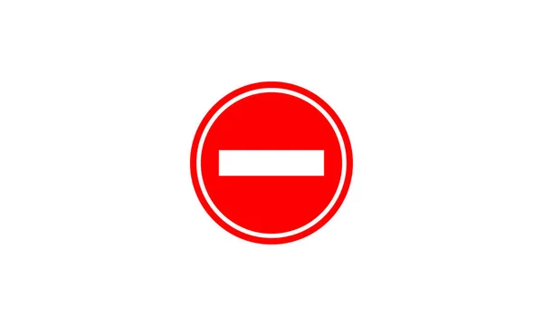 Stop Teken Vector Illustratie Stop Rood Pictogram — Stockvector