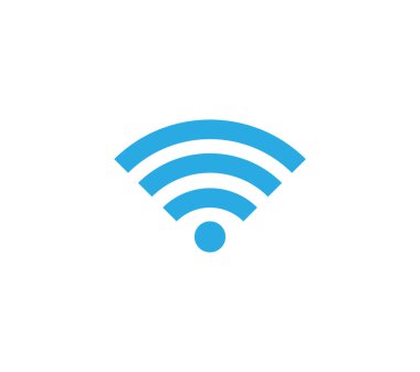 Kablosuz ve kablosuz ağ simgesi veya uzak internet erişimi için imza