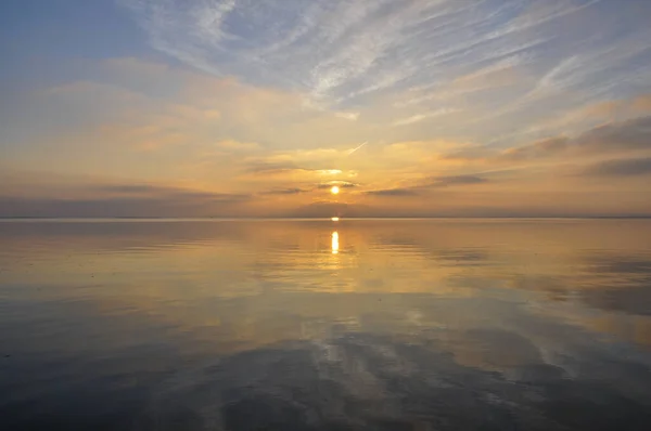 Naturparken Albufera Valencia Solnedgång — Stockfoto