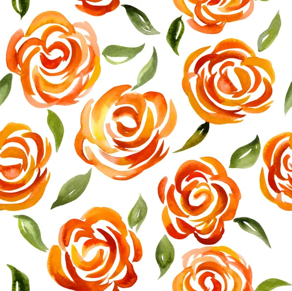 Schöne Rosen Rote Blume Isoliert Auf Weiß Aquarell Hintergrund Set — Stockfoto
