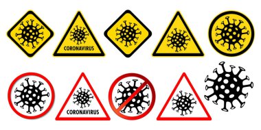 Lockdown Pandemic stop Novel Coronavirus outbreak covid-19 2019-nCoV symptoms in Wuhan China Travel corona Europe warning and quarantine with mouth cap mask Vector mouthcap protect icon Lock down sign clipart
