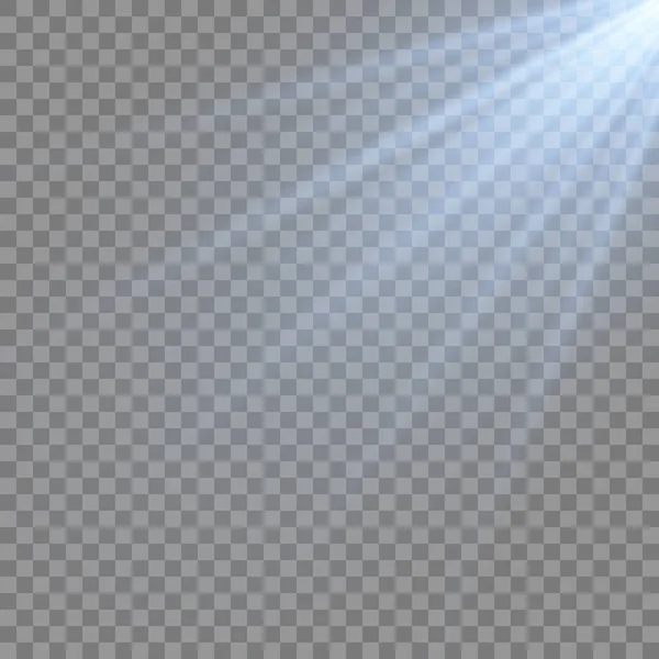 Vector Transparent Lumina Soarelui Lentile Speciale Lumina Flash Effect Front — Vector de stoc